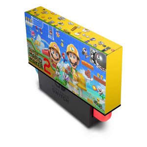KIT Capa Anti Poeira e Skin Anti-Rage Nintendo Switch 1 Oled - Super Mario Maker 2 - Pop Arte Skins - foto 2