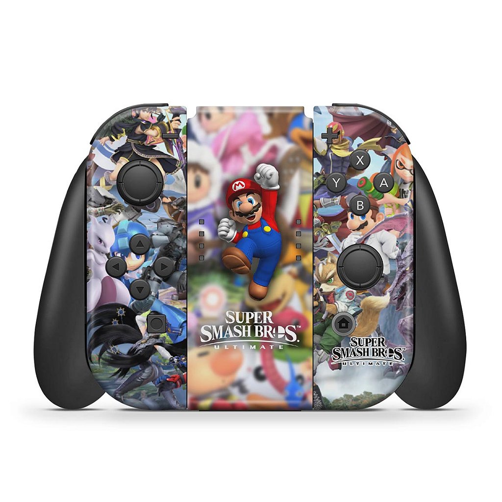 KIT Capa Anti Poeira e Skin Anti-Rage Nintendo Switch 1 Oled - Super Smash Bros. Ultimate - Pop Arte Skins - foto 5