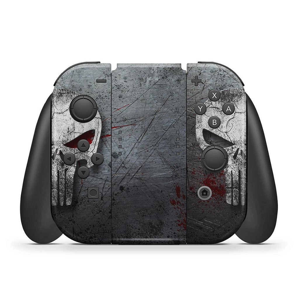 KIT Capa Anti Poeira e Skin Anti-Rage Nintendo Switch 1 Oled - The Punisher Justiceiro - Pop Arte Skins - foto 5