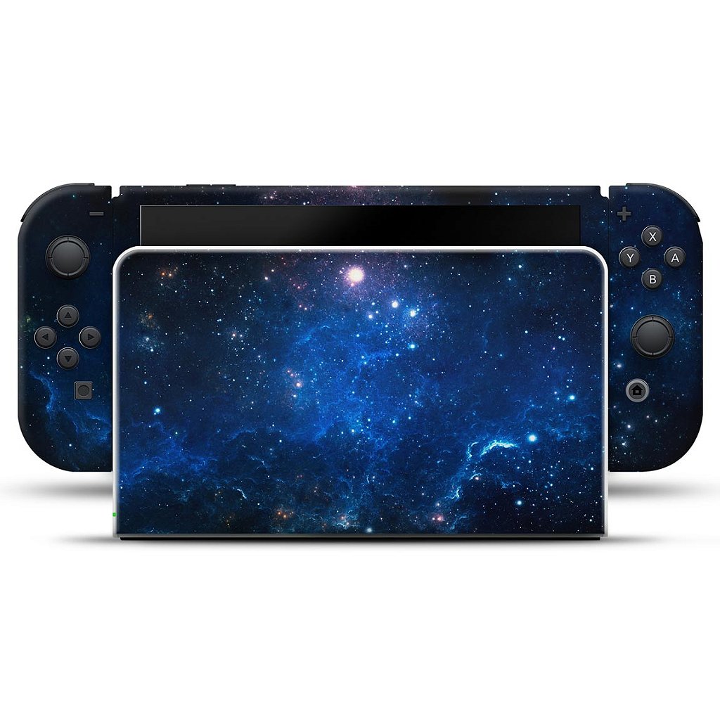 KIT Capa Anti Poeira e Skin Anti-Rage Nintendo Switch 1 Oled - Universo Cosmos - Pop Arte Skins - foto 3