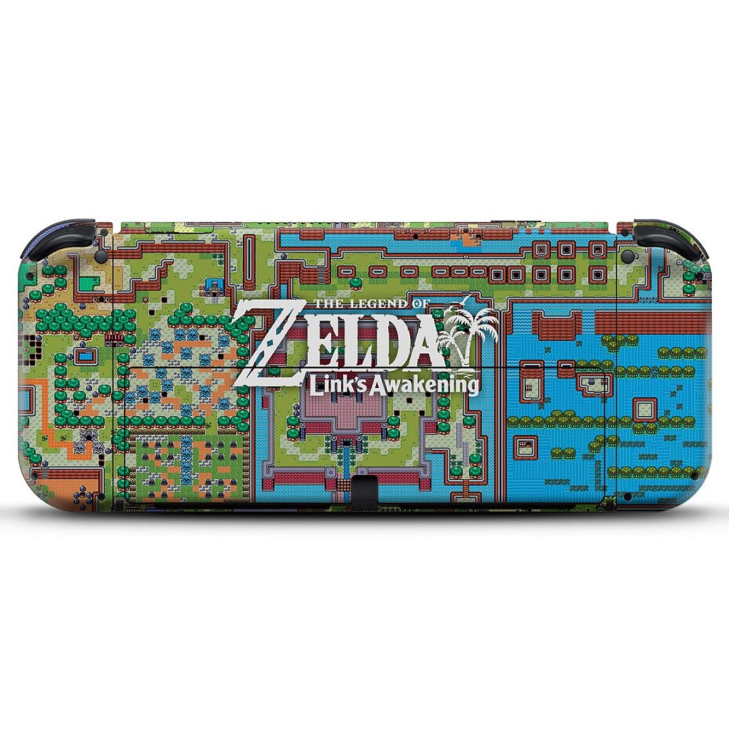 KIT Capa Anti Poeira e Skin Anti-Rage Nintendo Switch 1 Oled - Zelda Link's Awakening - Pop Arte Skins - foto 4