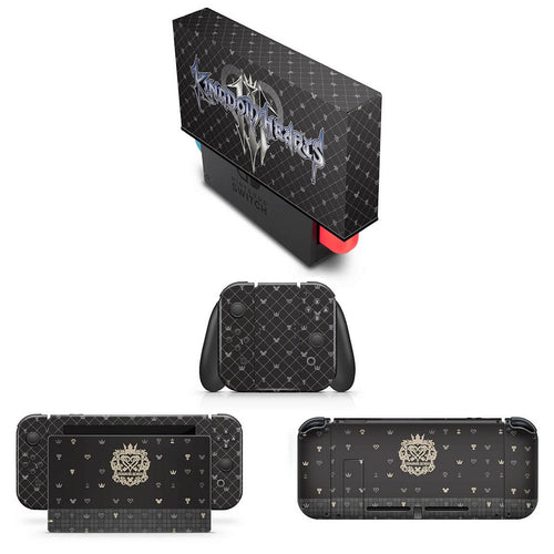 KIT Capa Anti Poeira e Skin Anti-Rage Nintendo Switch 1 - Kingdom Hearts 3