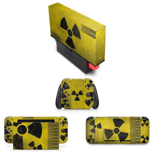 KIT Capa Anti Poeira e Skin Anti-Rage Nintendo Switch 1 - Radioativo