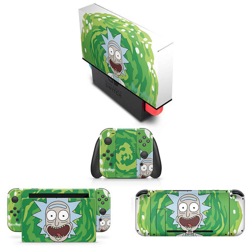 KIT Capa Anti Poeira e Skin Anti-Rage Nintendo Switch 1 - Rick And Morty
