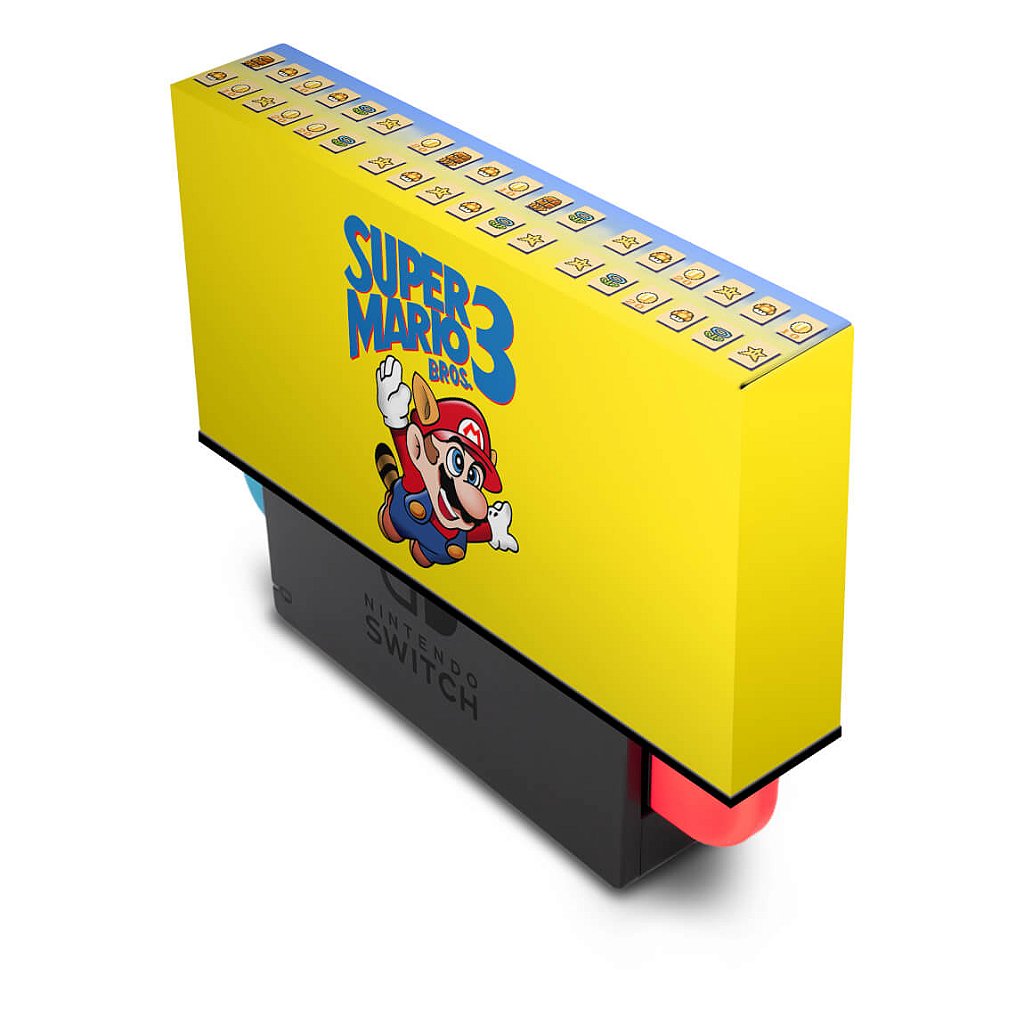 KIT Capa Anti Poeira e Skin Anti-Rage Nintendo Switch 1 - Super Mario Bros 3 - Pop Arte Skins - foto 2