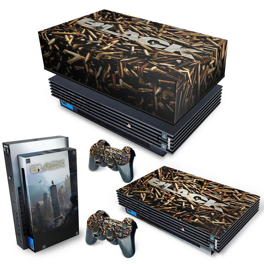 KIT PS2 Fat Skin e Capa Anti Poeira - Black