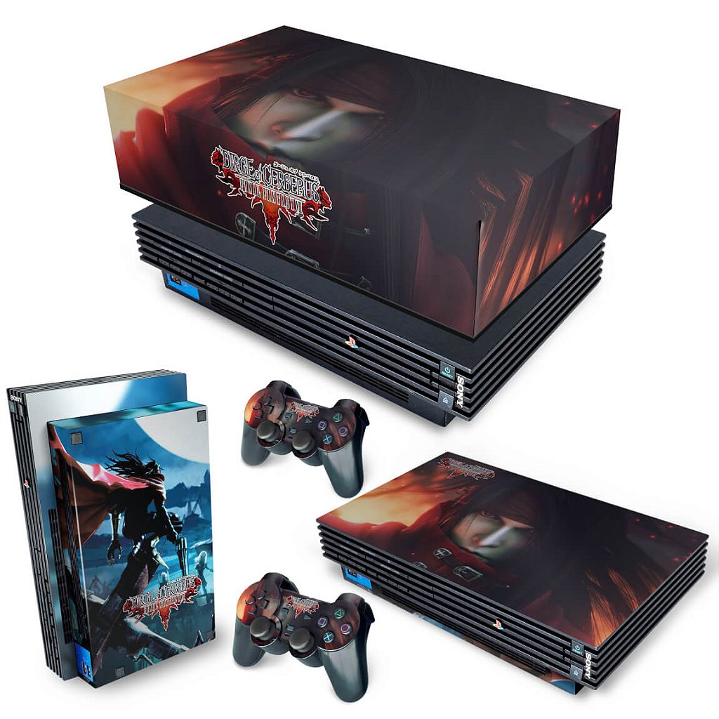 KIT Capa Anti Poeira e Skin Anti-Rage PS2 Fat - Final Fantasy VII