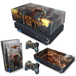 KIT Capa Anti Poeira e Skin Anti-Rage PS2 Fat - God Of War 2 II