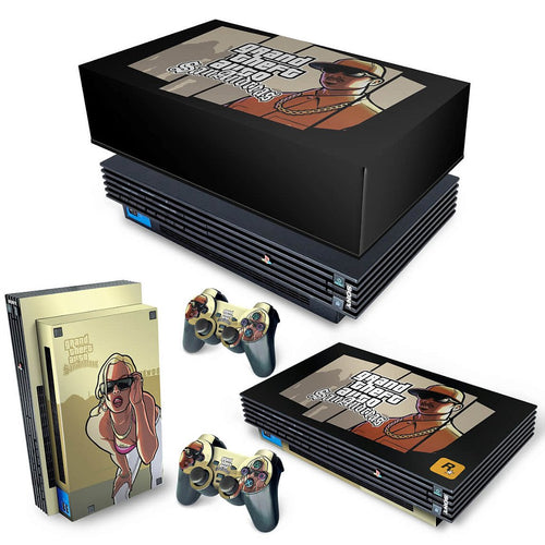 KIT Capa Anti Poeira e Skin Anti-Rage PS2 Fat - GTA San Andreas
