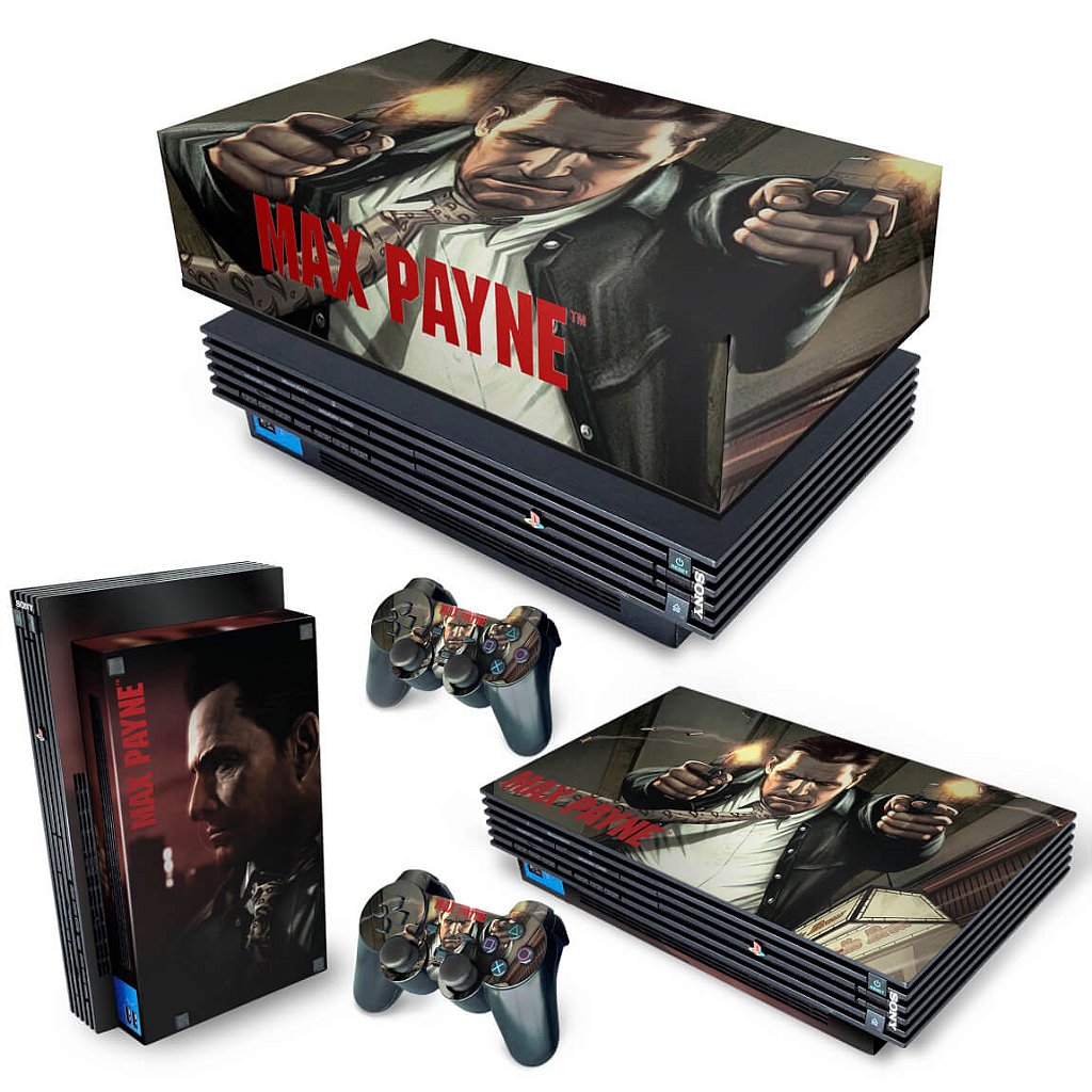 KIT Capa Anti Poeira e Skin Anti-Rage PS2 Fat - Max Payne