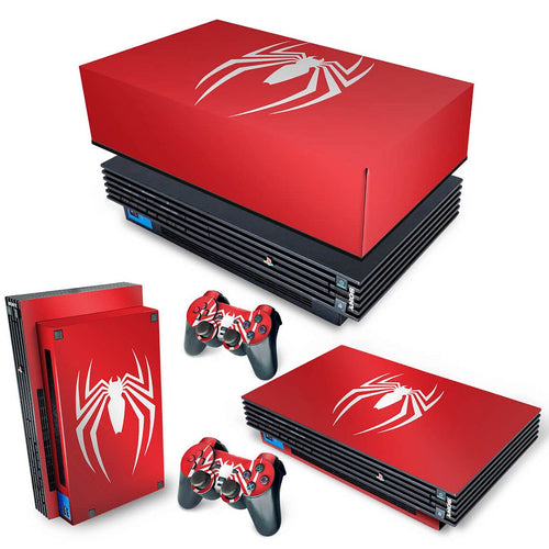 KIT Capa Anti Poeira e Skin Anti-Rage PS2 Fat - Spider-man Homem-Aranha