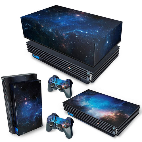 KIT Capa Anti Poeira e Skin Anti-Rage PS2 Fat - Universo Cosmos