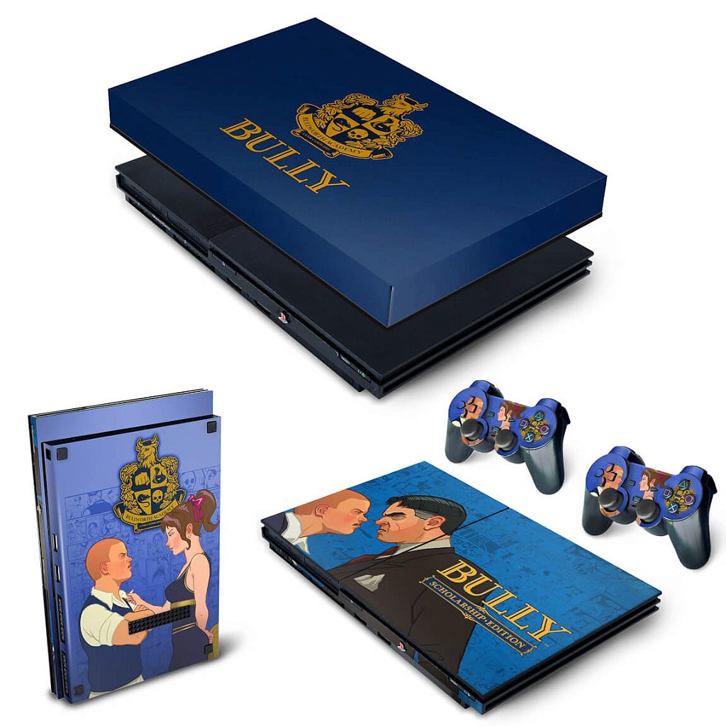 KIT Capa Anti Poeira e Skin Anti-Rage PS2 Slim - Bully