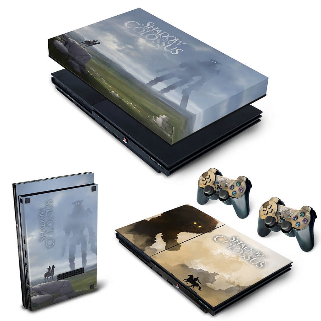 KIT Capa Anti Poeira e Skin Anti-Rage PS2 Slim - Shadow Colossus