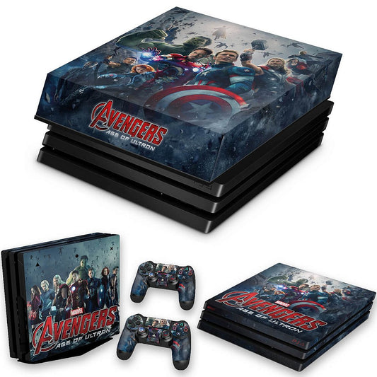 KIT Capa Anti Poeira e Skin Anti-Rage PS4 Pro - Avengers - Age Of Ultron