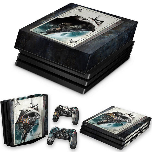 KIT Capa Anti Poeira e Skin Anti-Rage PS4 Pro - Batman Return To Arkham