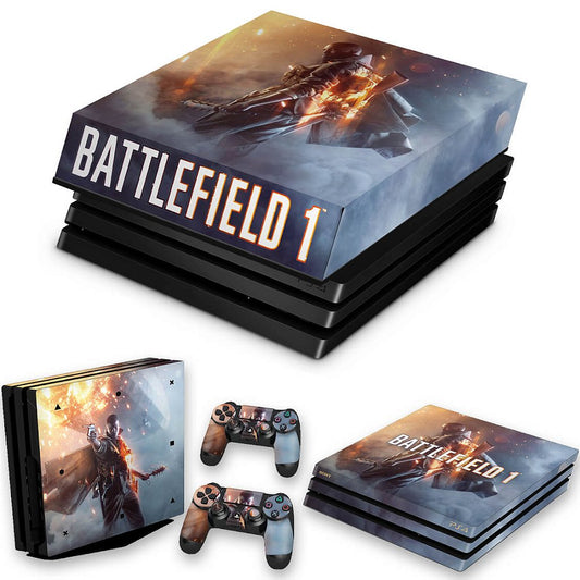KIT Capa Anti Poeira e Skin Anti-Rage PS4 Pro - Battlefield 1