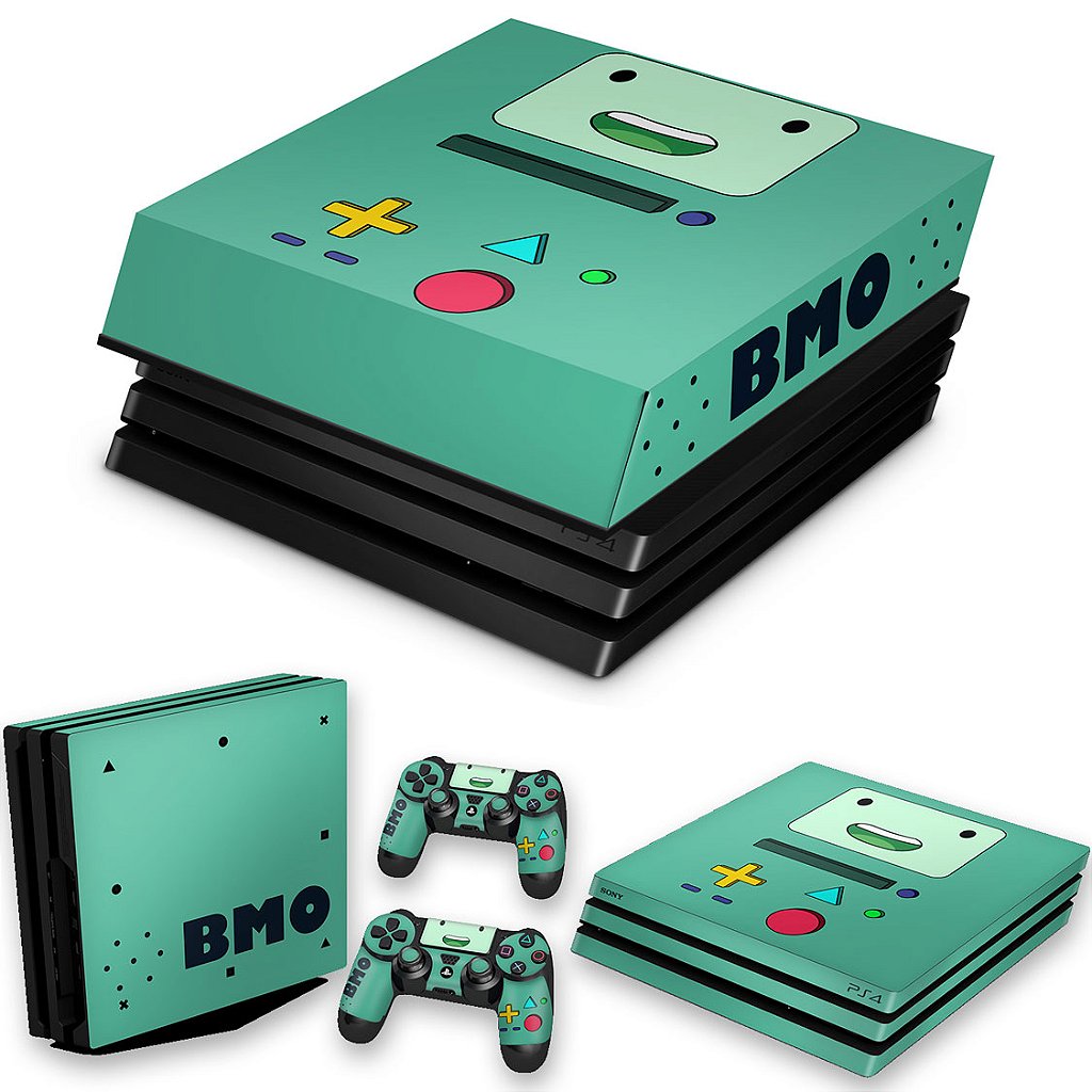 KIT Capa Anti Poeira e Skin Anti-Rage PS4 Pro - BMO Hora de Aventura