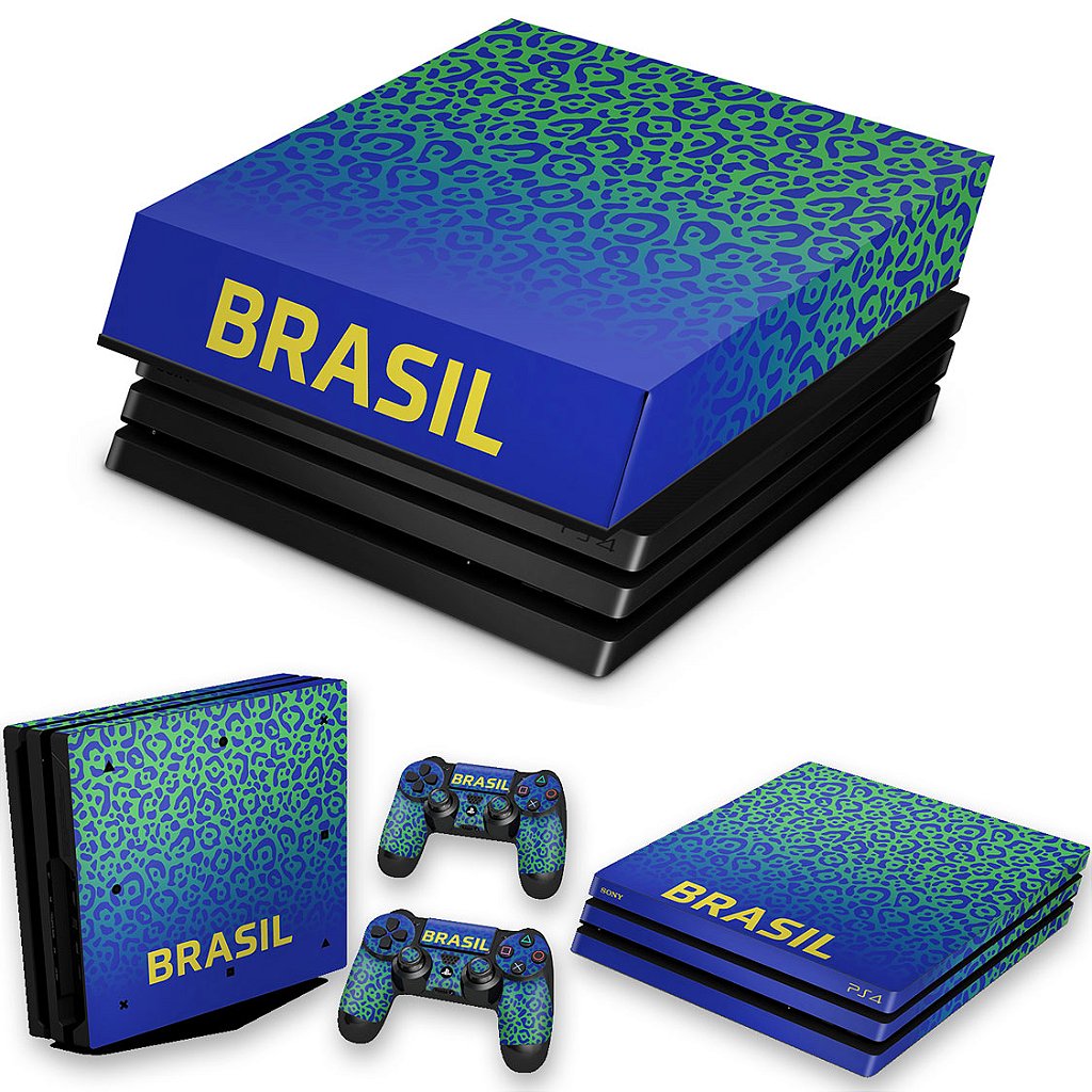 KIT Capa Anti Poeira e Skin Anti-Rage PS4 Pro - Brasil