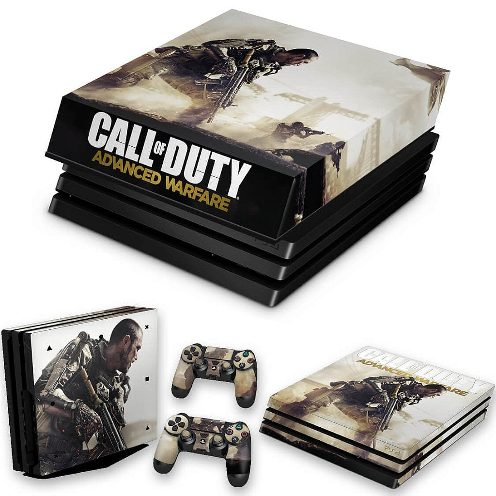 KIT Capa Anti Poeira e Skin Anti-Rage PS4 Pro - Call Of Duty Advanced Warfare