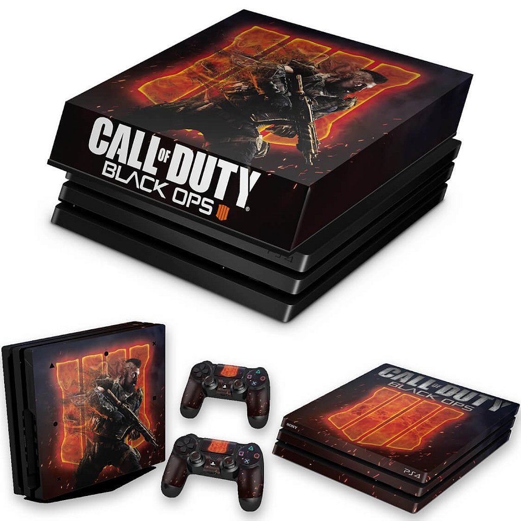 KIT Capa Anti Poeira e Skin Anti-Rage PS4 Pro - Call Of Duty Black Ops 4