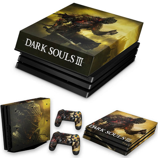 KIT Capa Anti Poeira e Skin Anti-Rage PS4 Pro - Dark Souls 3