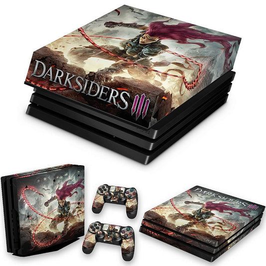 KIT Capa Anti Poeira e Skin Anti-Rage PS4 Pro - Darksiders 3