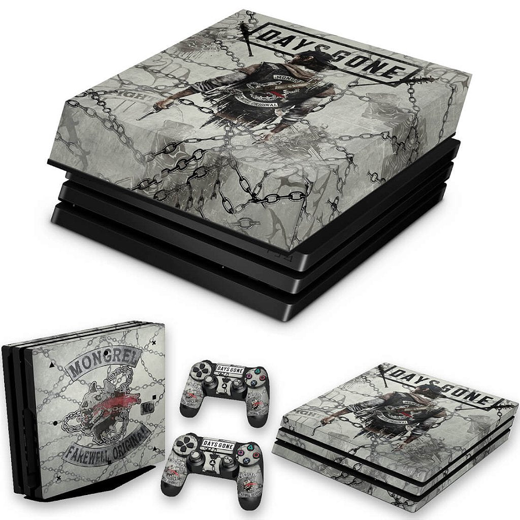 KIT Capa Anti Poeira e Skin Anti-Rage PS4 Pro - Days Gone