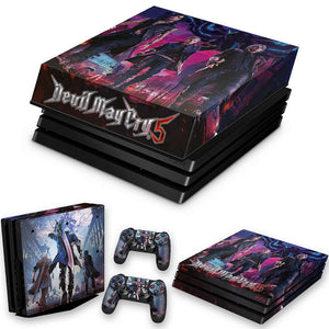 KIT Capa Anti Poeira e Skin Anti-Rage PS4 Pro - Devil May Cry 5