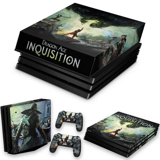 KIT Capa Anti Poeira e Skin Anti-Rage PS4 Pro - Dragon Age Inquisition
