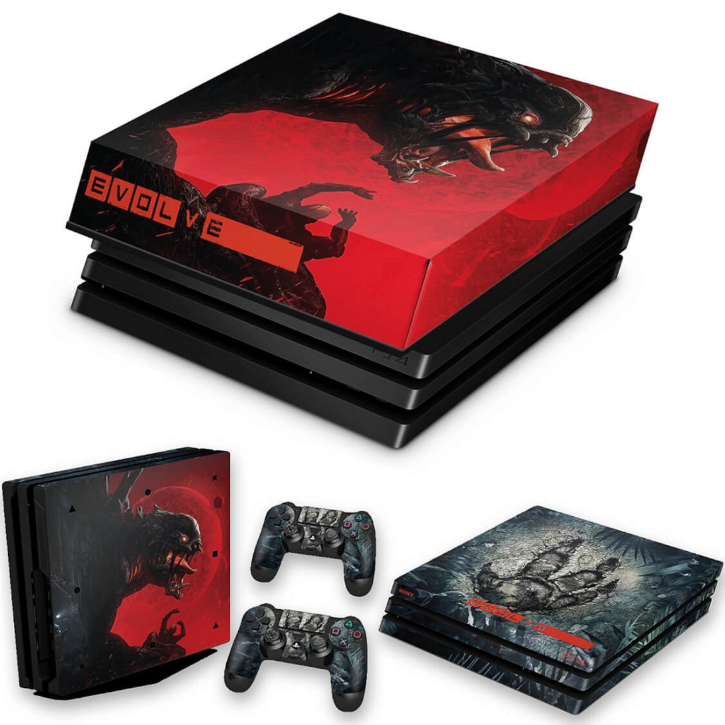 KIT Capa Anti Poeira e Skin Anti-Rage PS4 Pro - Evolve
