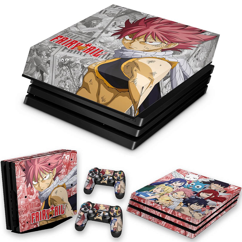 KIT Capa Anti Poeira e Skin Anti-Rage PS4 Pro - Fairy Tail
