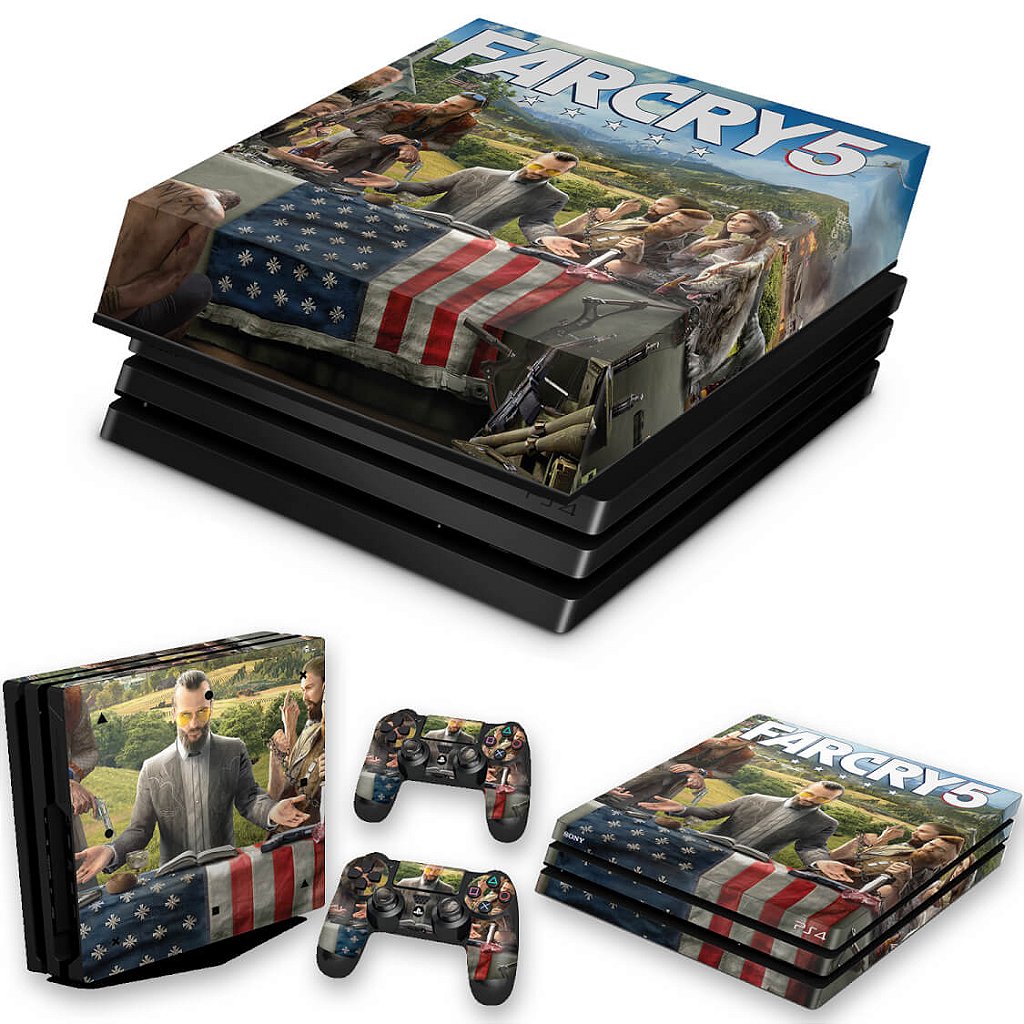 KIT Capa Anti Poeira e Skin Anti-Rage PS4 Pro - Far Cry 5