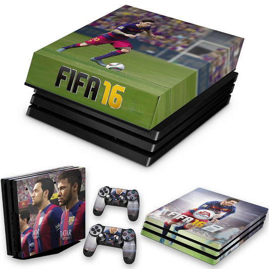 KIT Capa Anti Poeira e Skin Anti-Rage PS4 Pro - Fifa 16