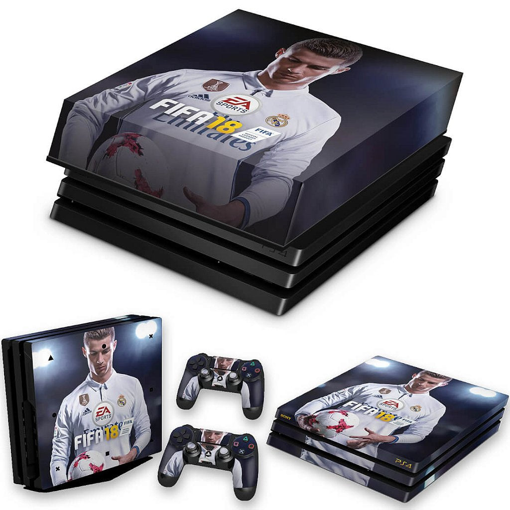 KIT Capa Anti Poeira e Skin Anti-Rage PS4 Pro - Fifa 18