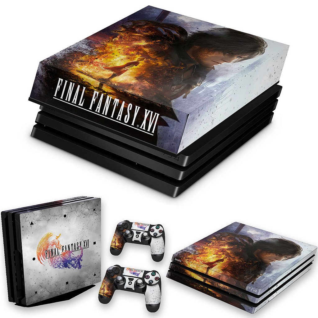 KIT Capa Anti Poeira e Skin Anti-Rage PS4 Pro - Final Fantasy XVI