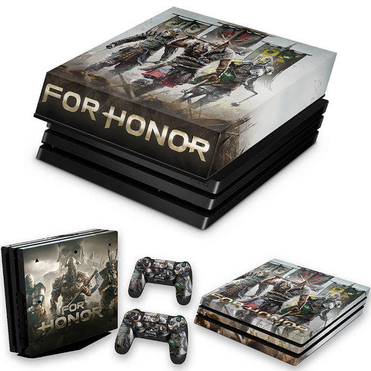 KIT Capa Anti Poeira e Skin Anti-Rage PS4 Pro - For Honor