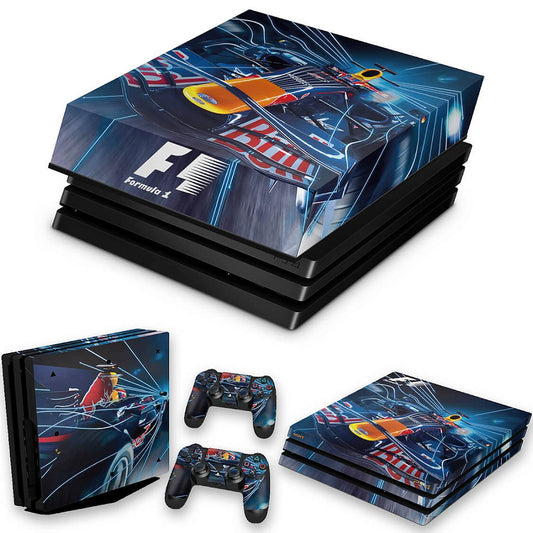 KIT Capa Anti Poeira e Skin Anti-Rage PS4 Pro - Formula 1
