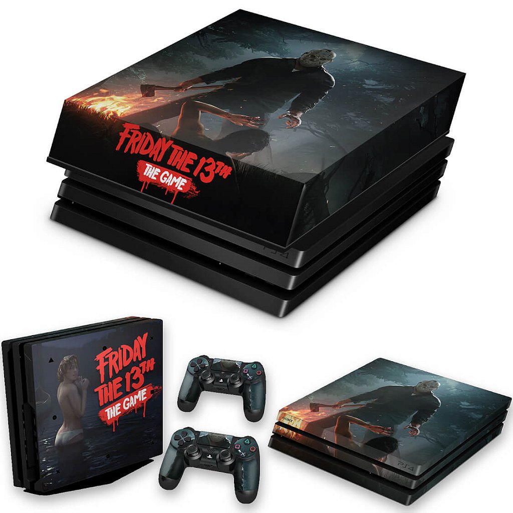 KIT Capa Anti Poeira e Skin Anti-Rage PS4 Pro - Friday The 13Th The Game Sexta-Feira 13