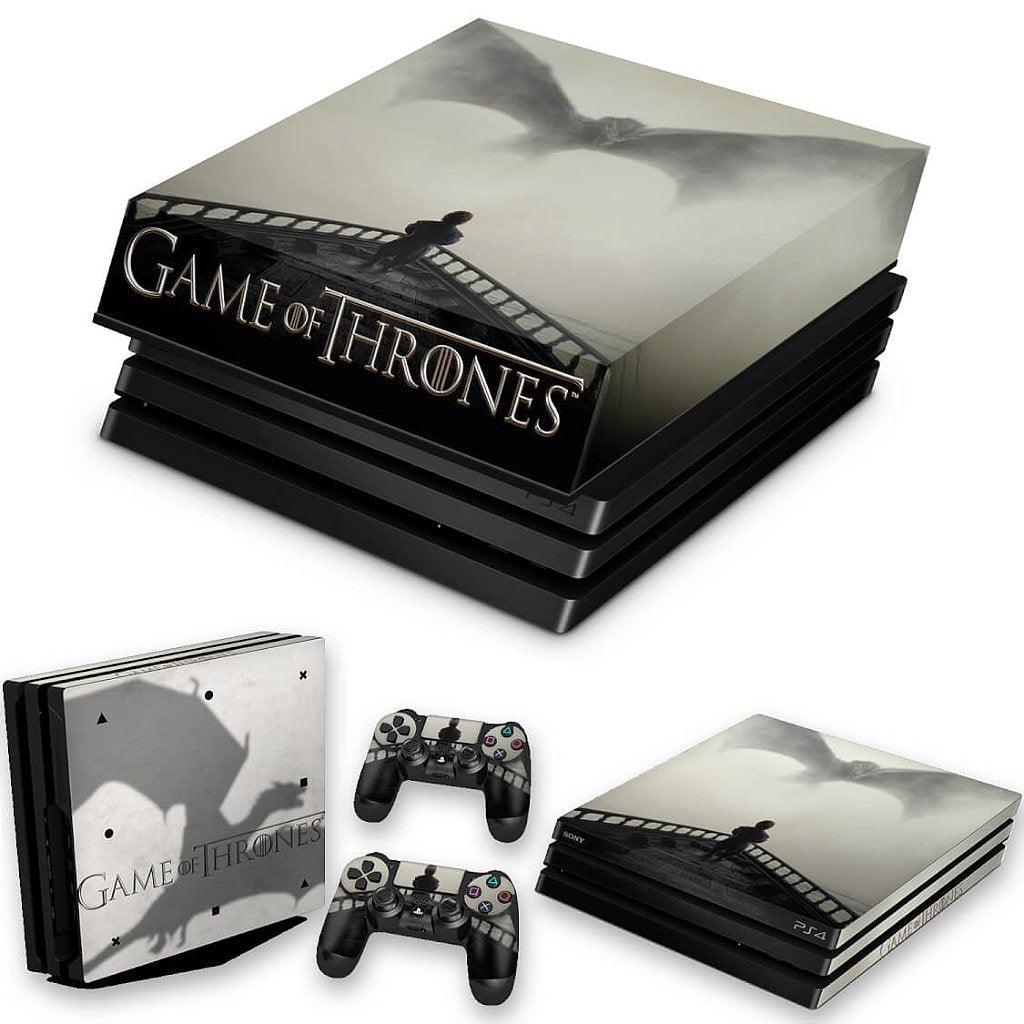 KIT Capa Anti Poeira e Skin Anti-Rage PS4 Pro - Game Of Thrones #B