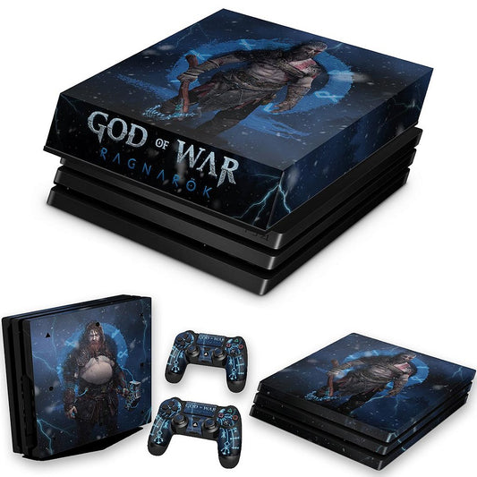 KIT PS4 Pro Skin e Capa Anti Poeira - God of War Ragnarok B