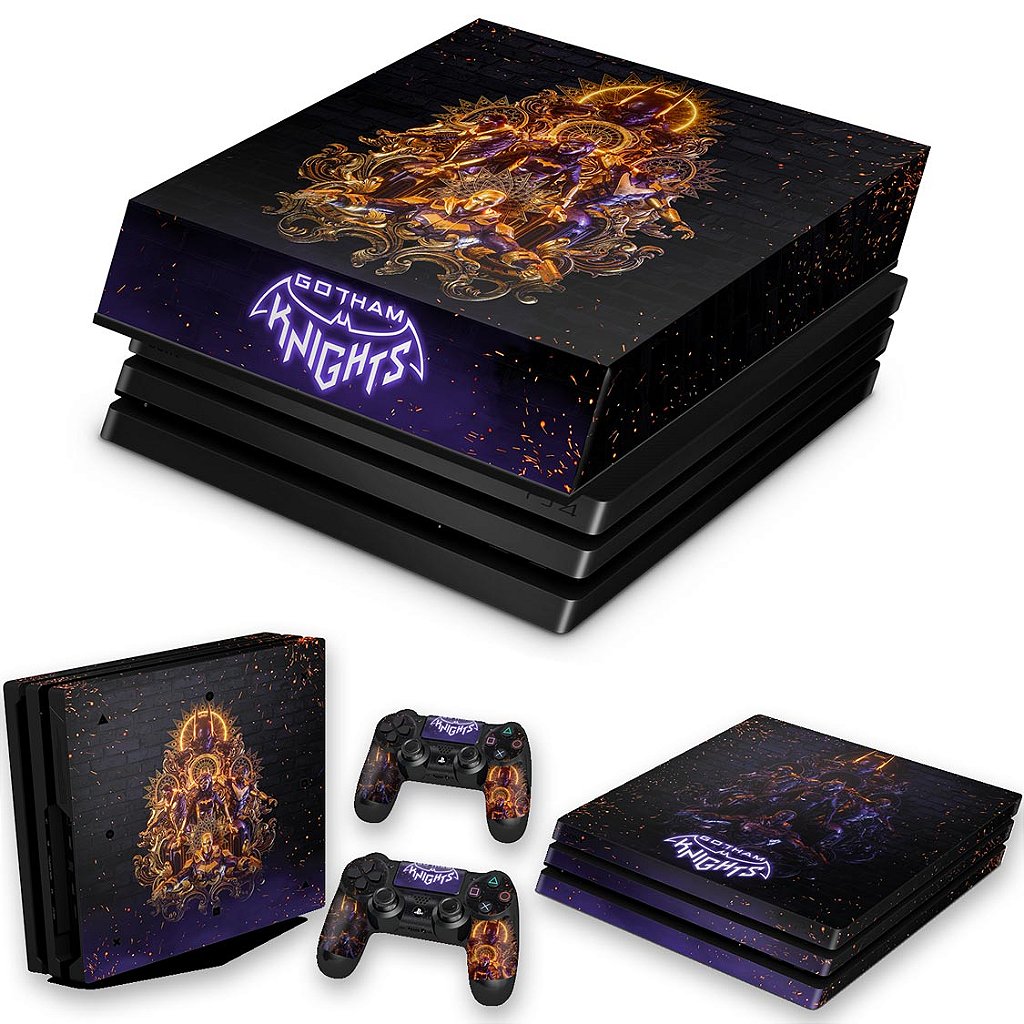 KIT Capa Anti Poeira e Skin Anti-Rage PS4 Pro - Gotham Knights