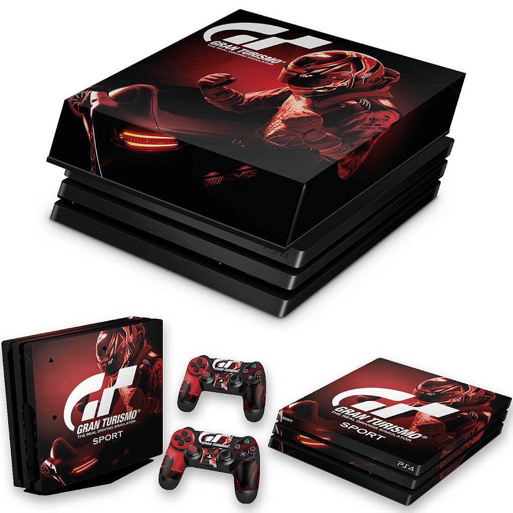 KIT Capa Anti Poeira e Skin Anti-Rage PS4 Pro - Gran Turismo