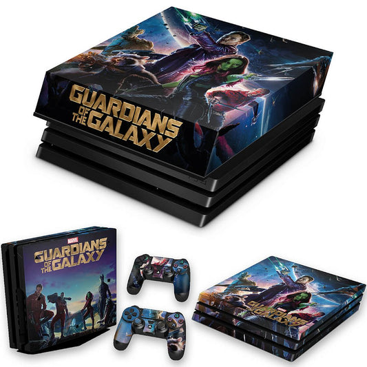 KIT Capa Anti Poeira e Skin Anti-Rage PS4 Pro - Guardioes Da Galaxia