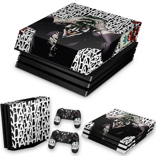 KIT Capa Anti Poeira e Skin Anti-Rage PS4 Pro - Joker Coringa Batman