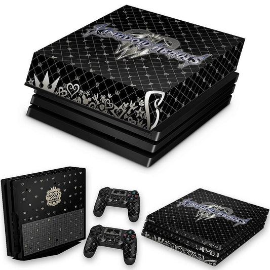 KIT PS4 Pro Skin e Capa Anti Poeira - Kingdom Hearts 3 Iii