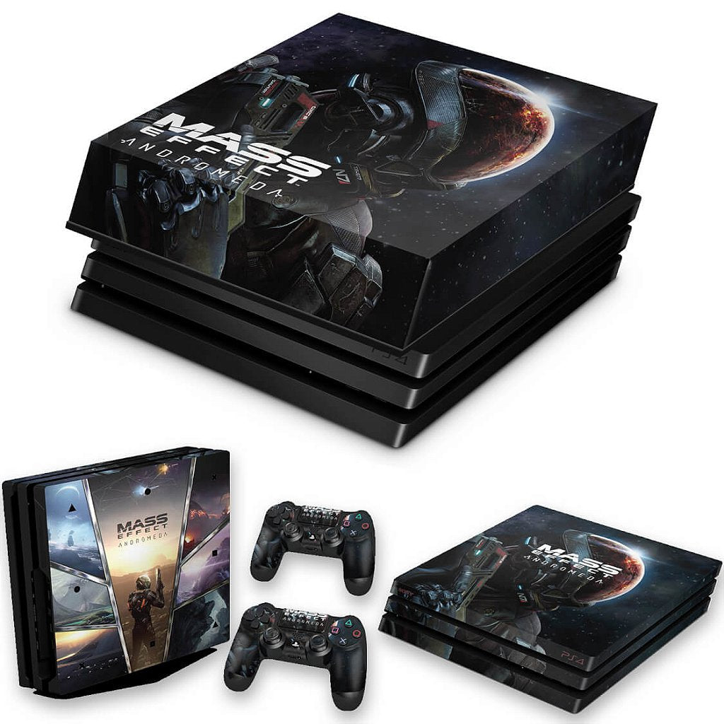 KIT Capa Anti Poeira e Skin Anti-Rage PS4 Pro - Mass Effect: Andromeda