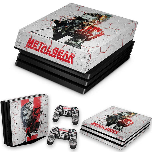 KIT PS4 Pro Skin e Capa Anti Poeira - Metal Gear Solid