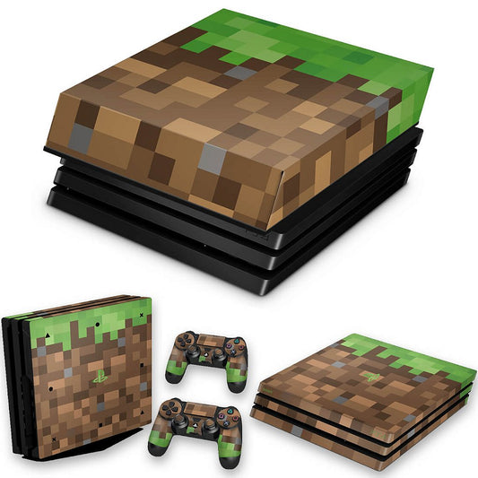KIT Capa Anti Poeira e Skin Anti-Rage PS4 Pro - Minecraft