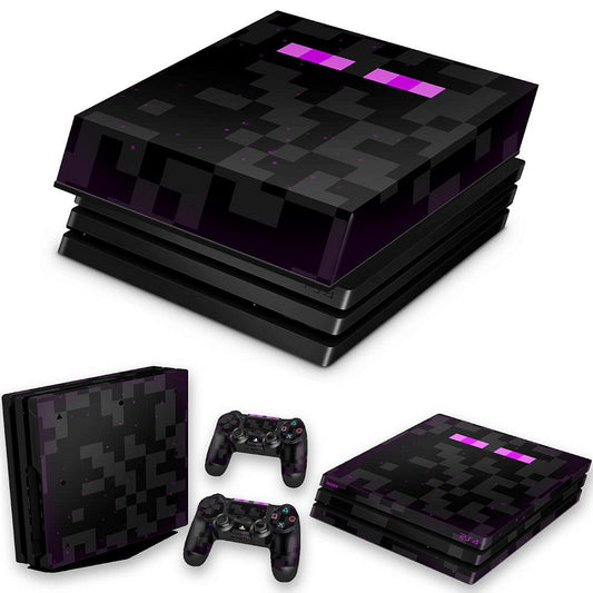 KIT PS4 Pro Skin e Capa Anti Poeira - Minecraft Enderman
